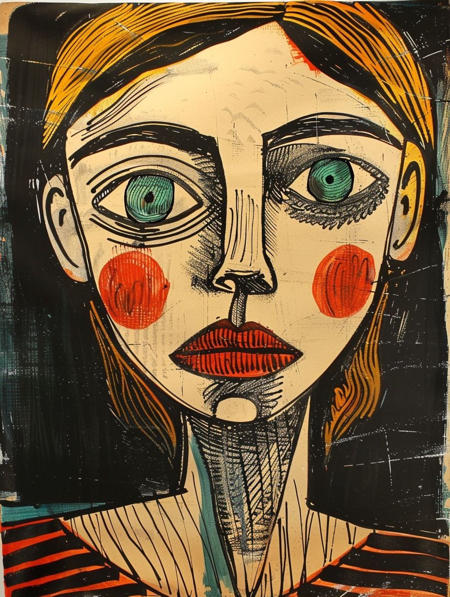 Dualist Expressionist Portrait Study - Image 2