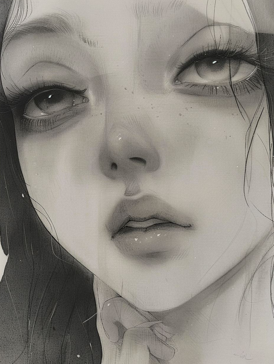 Melancholy Gazes in Monochrome - Image 4