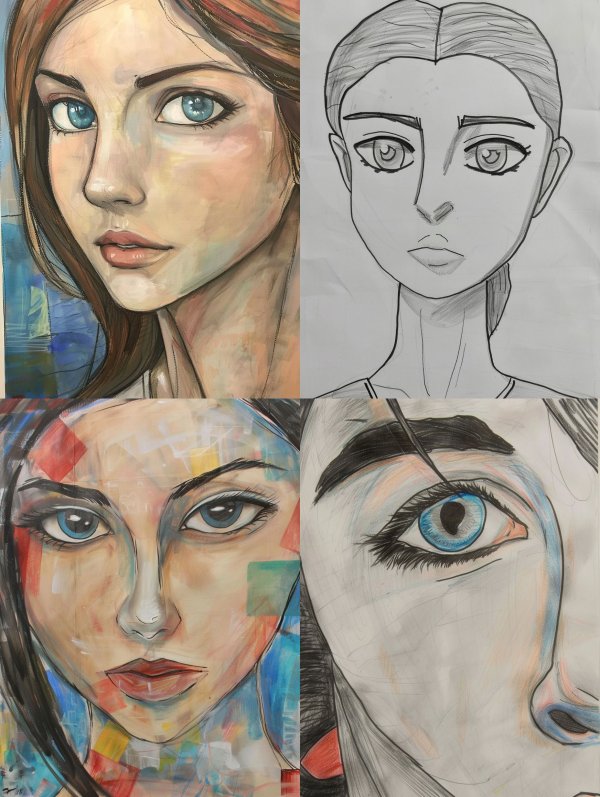 From Sketch to Color: Portrait Evolution
