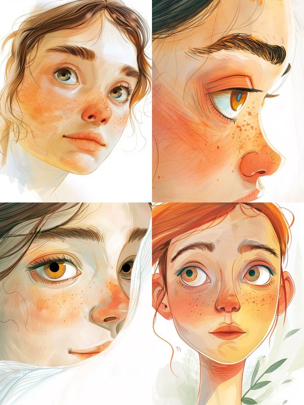 Sun-Kissed Ethereal Digital Portrait