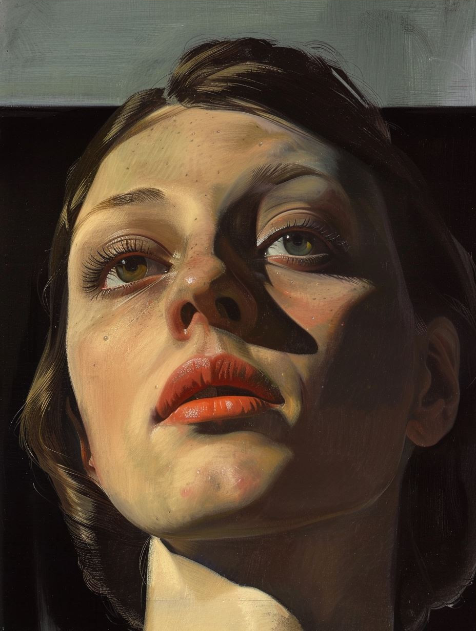 Crimson Lips in Deep Shadow - Image 3