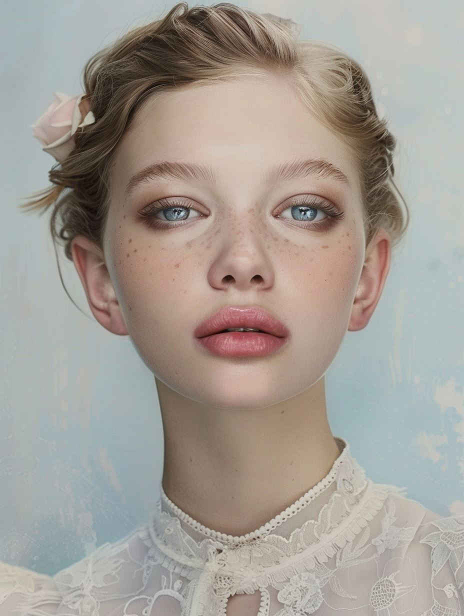 Ethereal Frost and Porcelain Beauty - Image 1