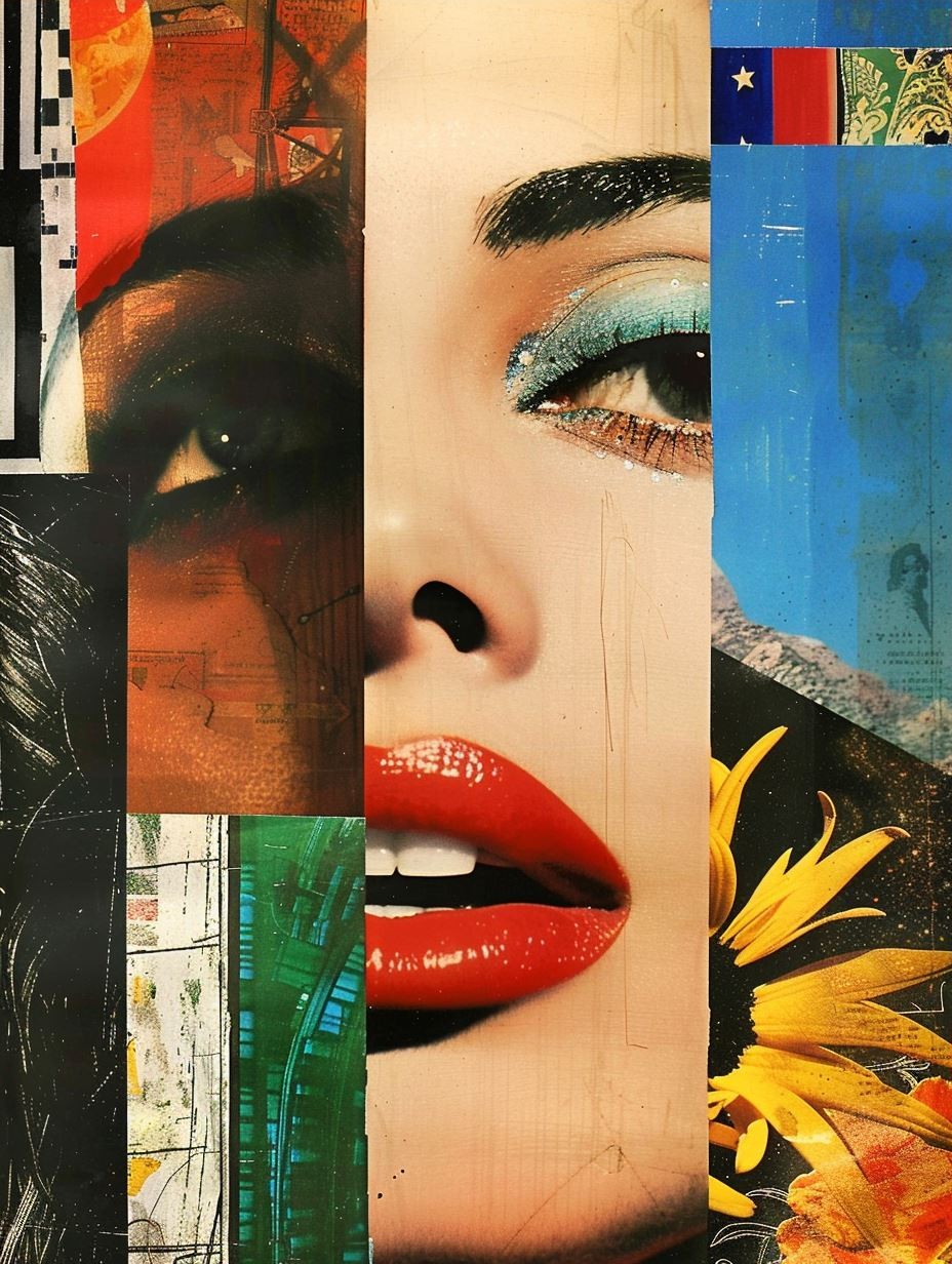 Fragmented Beauty Mixed Media Collage - Image 3