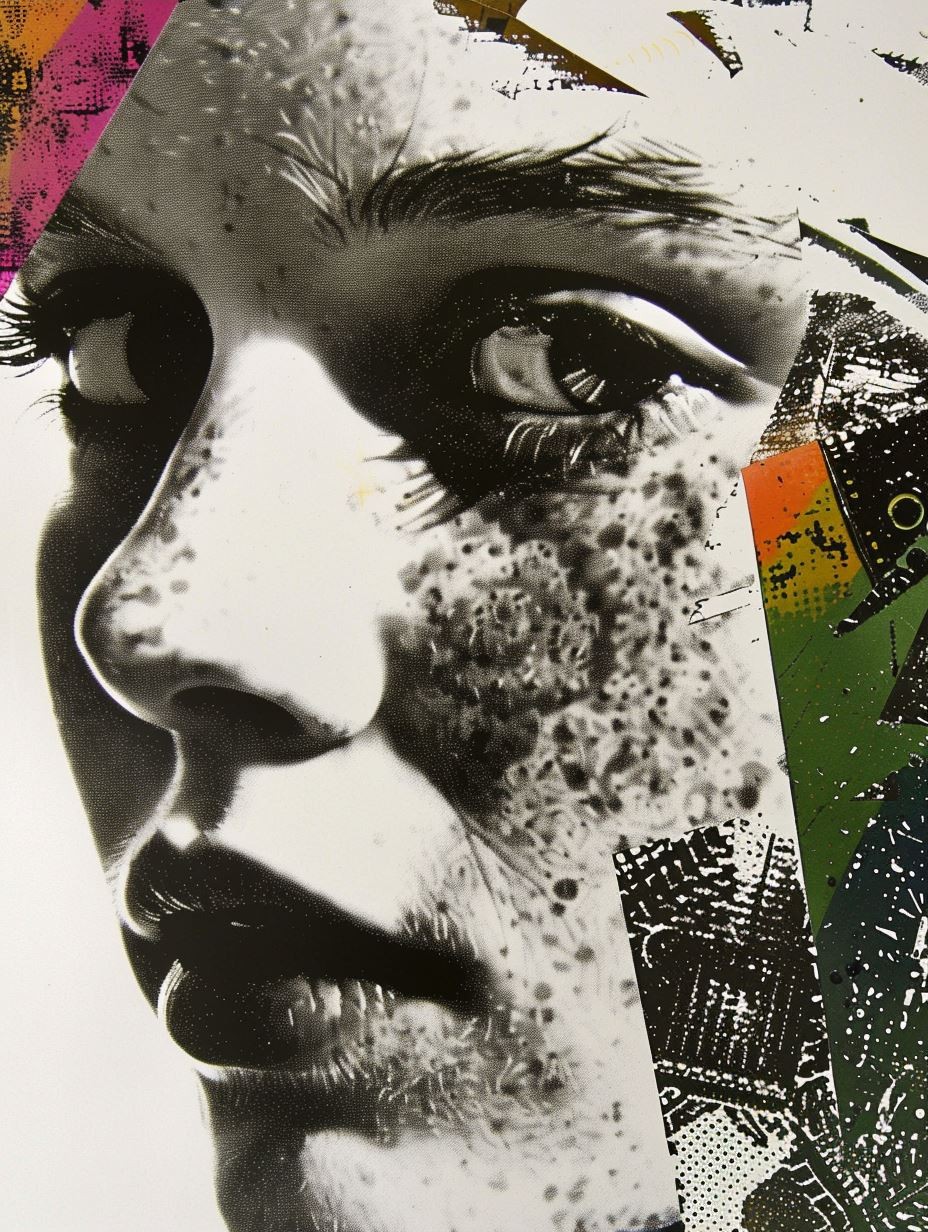 Fragmented Noir Portrait Study - Image 3
