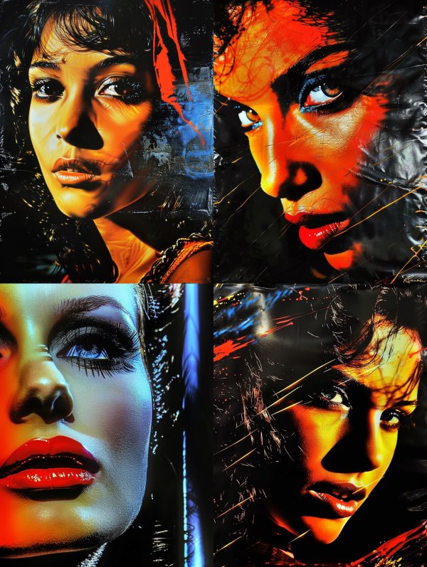 Neon Shadows: A Study of Contrast