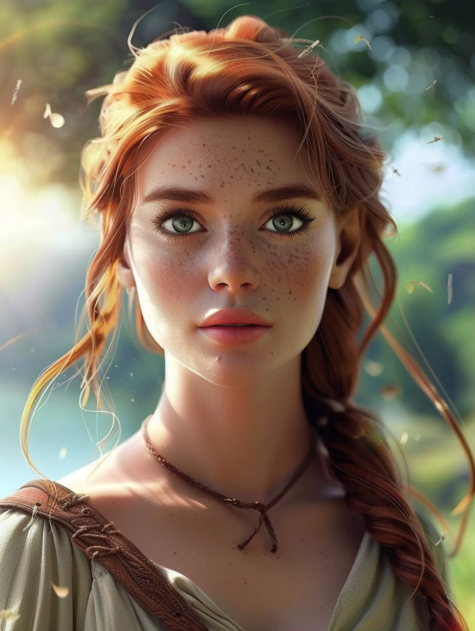 Ethereal Red-Haired Fantasy Portraits - Image 1