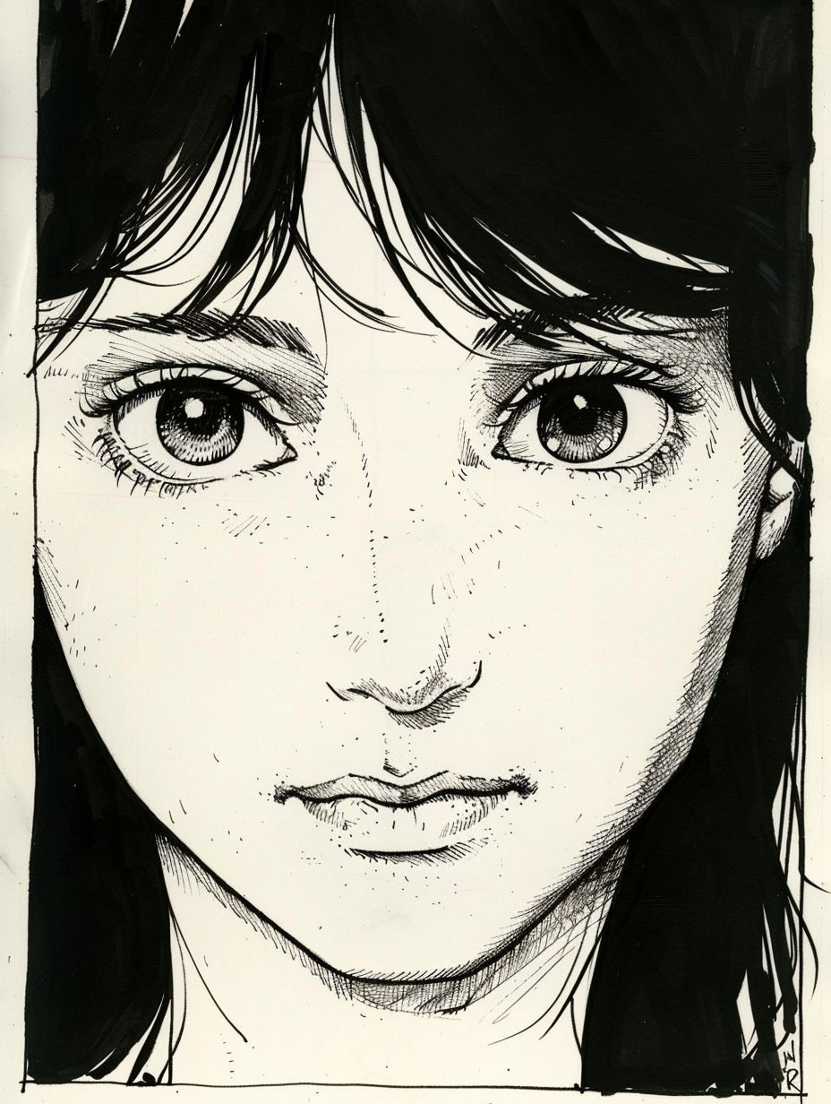 Ink Visions: Four Manga Portraits - Image 4