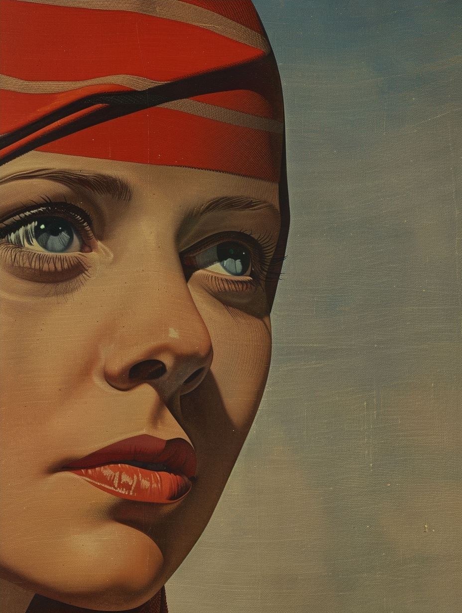 Vintage Noir Glamour Portrait - Image 4
