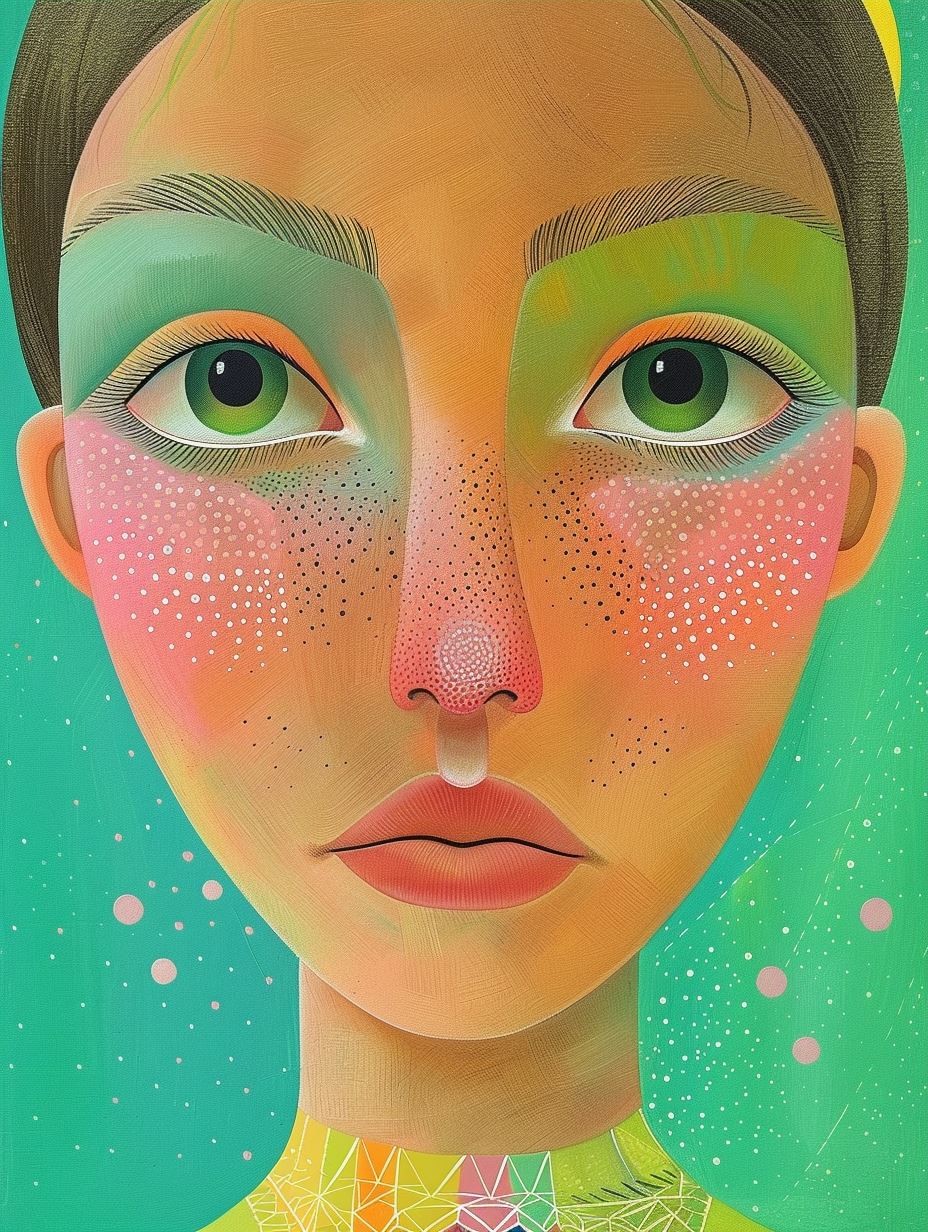 Ethereal Green Flora Portrait - Image 3