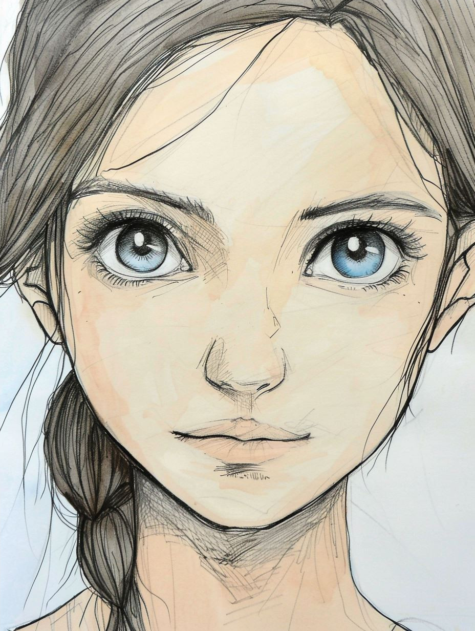 From Sketch to Life: Anime Portrait Study - Image 4