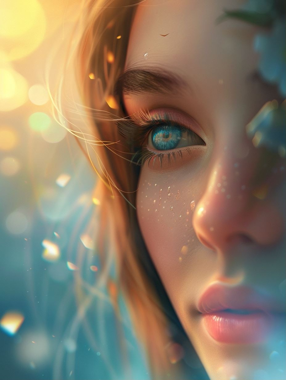 Ethereal Gaze of a Mystical Maiden - Image 1