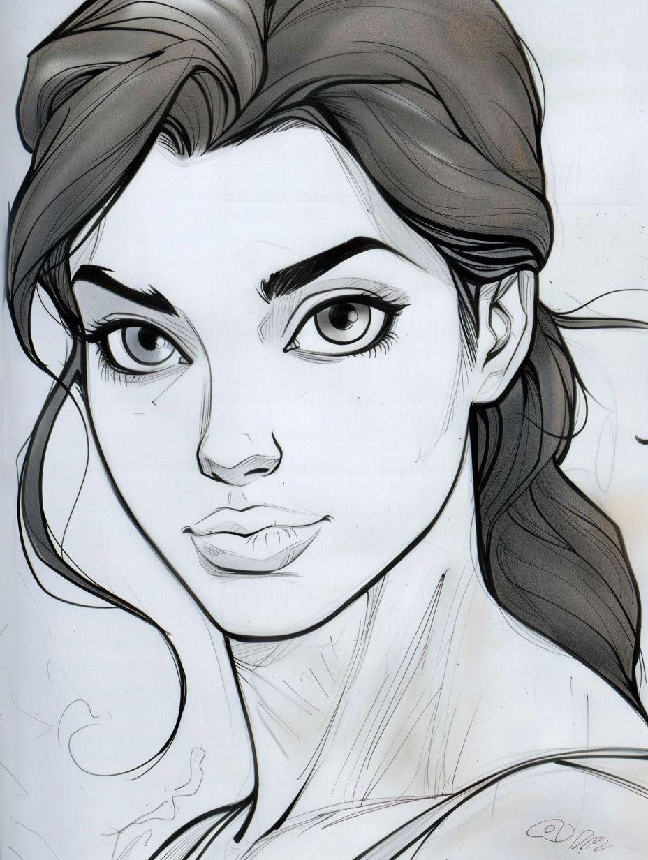 From Sketch to Color: Digital Portrait Evolution - Image 1
