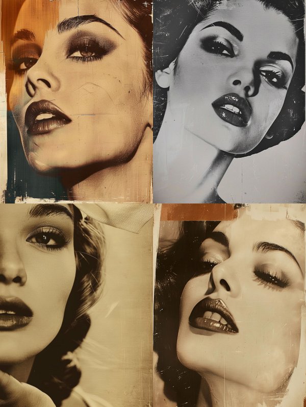 Vintage Grunge Glamour Portrait