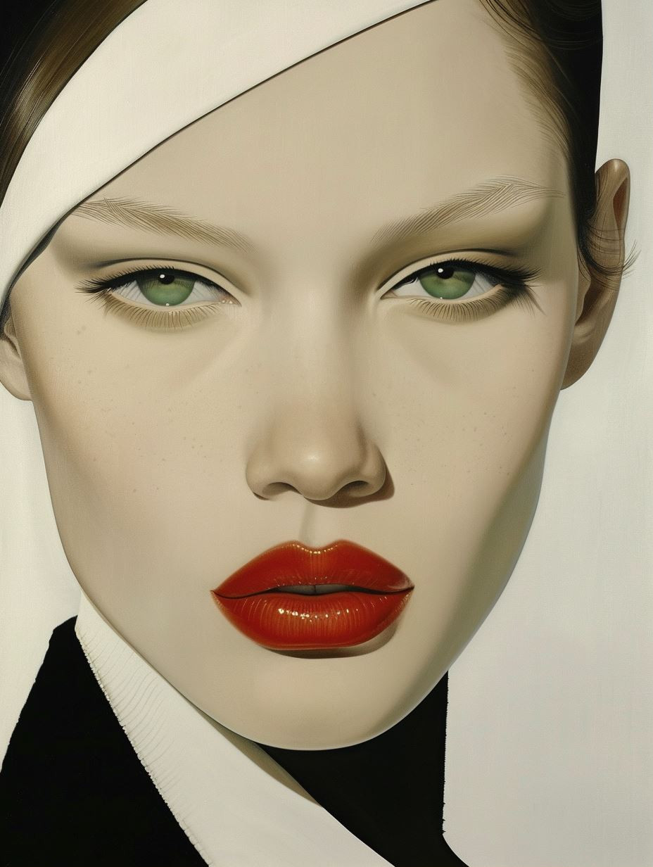 Hyper-Realistic Minimalist Beauty Portrait