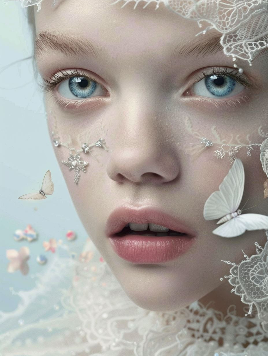 Ethereal Frost and Porcelain Beauty - Image 3