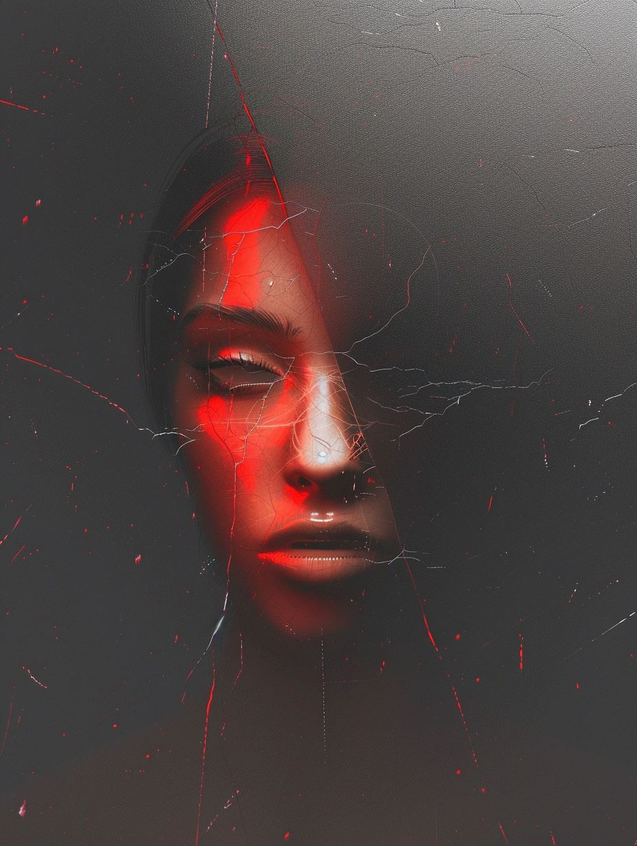 Crimson Shadows Ethereal Portraits - Image 1