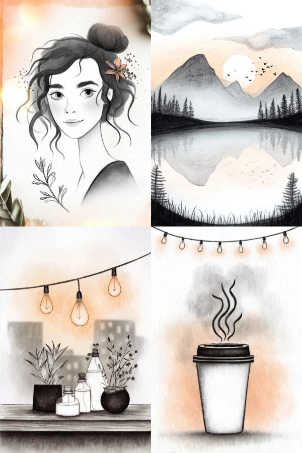 Serene Moments in Monochrome