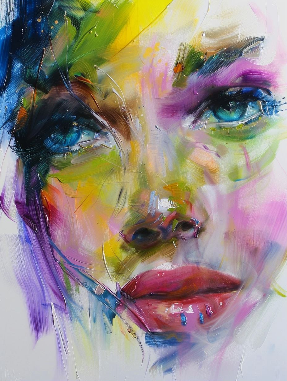 Vibrant Abstract Portrait Studies - Image 1