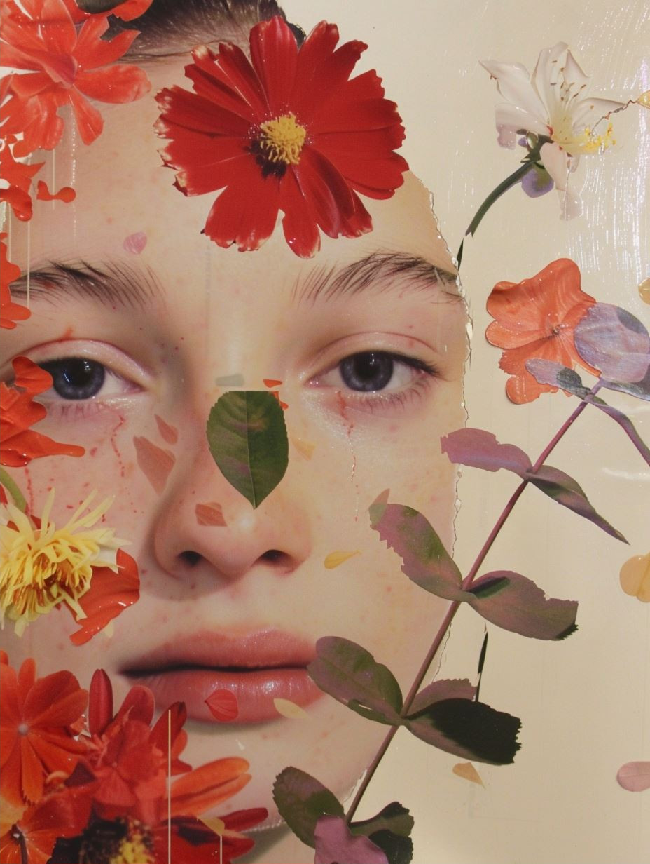Fragmented Beauty Collage Art - Image 2