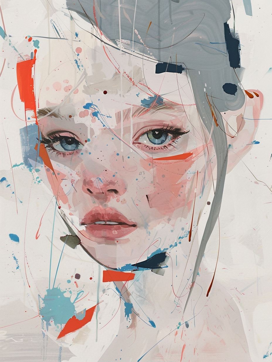 Fragmented Soul Abstract Portrait - Image 2
