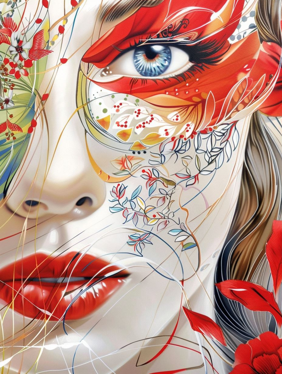 Futuristic Digital Glass Portrait - Image 3