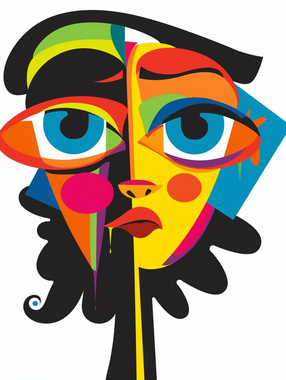 Vibrant Abstract Portraiture Study - Image 2