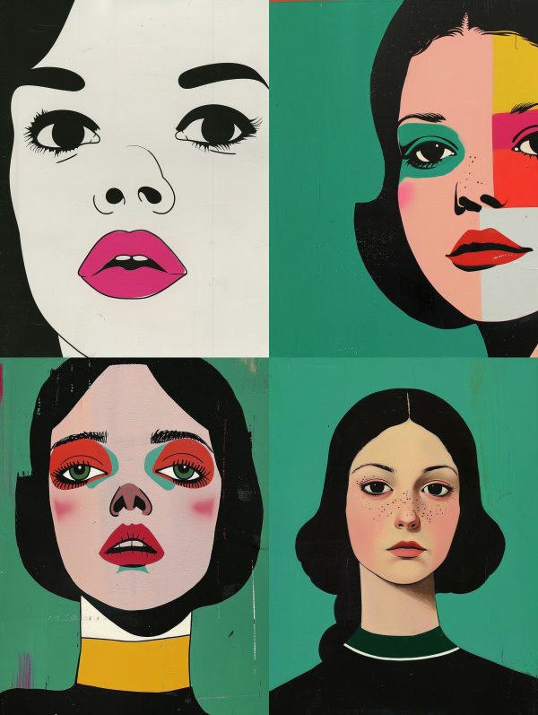 Modernist Pop Art Portrait Study