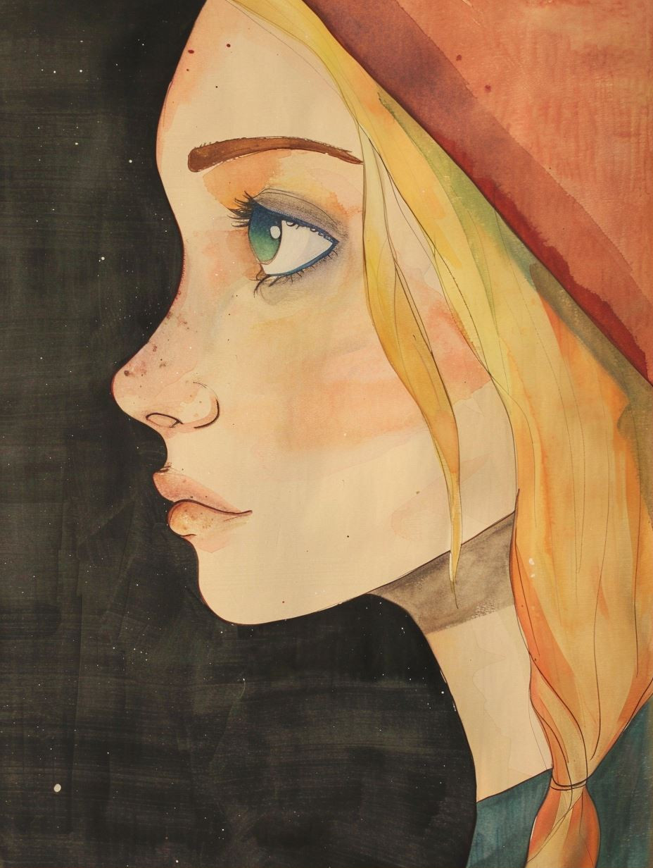 Emotional Portraits in Soft Watercolor - Image 1