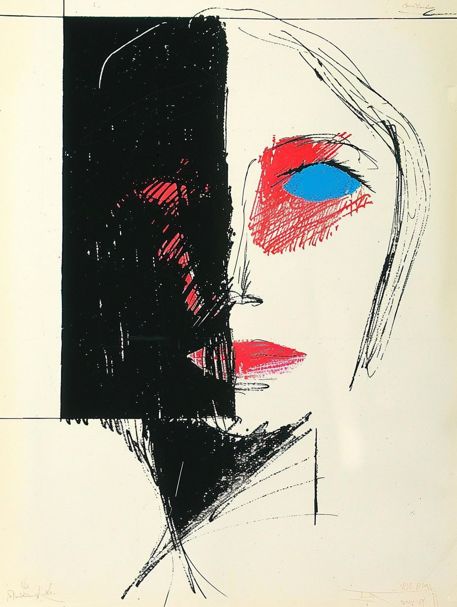 Fragmented Neo-Expressionist Portrait Studies - Image 1