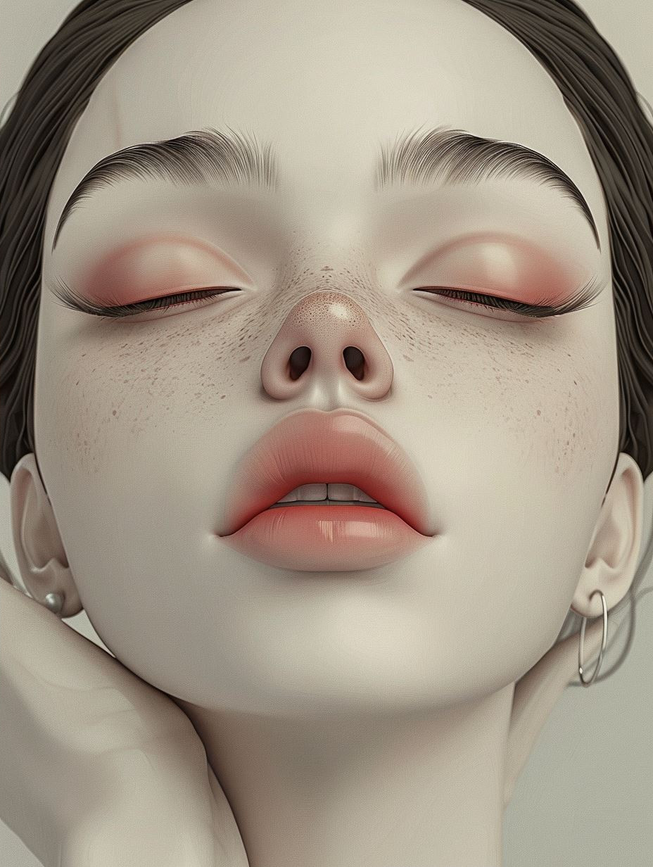 Hyper-Realistic Porcelain Digital Portrait - Image 2