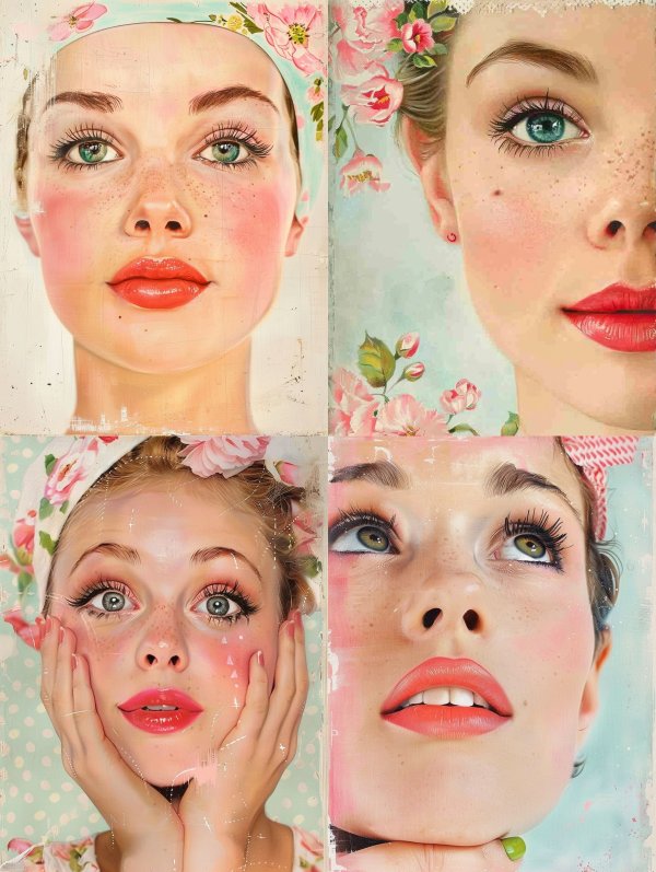 Vintage Pastel Floral Beauty
