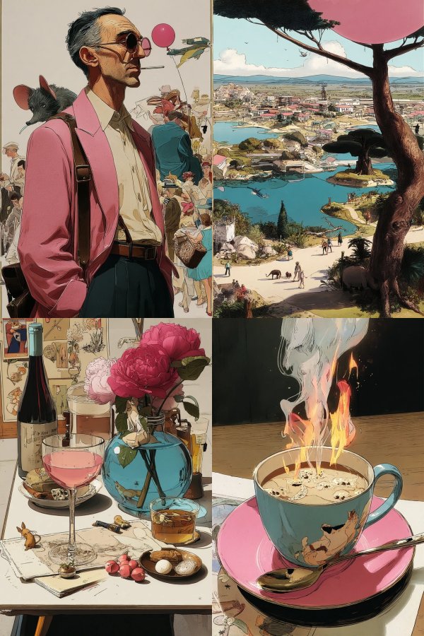 Eccentric Pastel Promenade