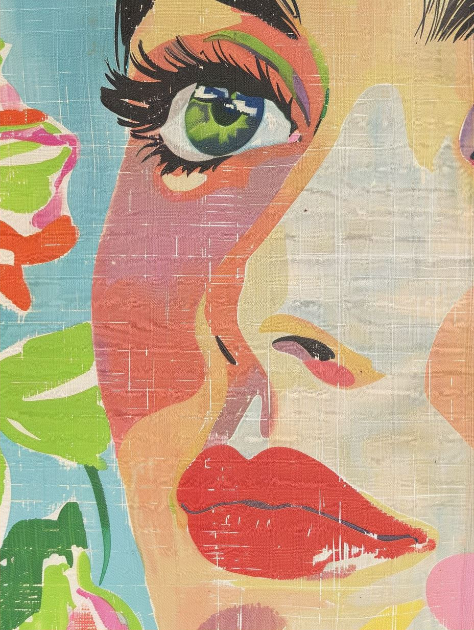 Abstract Floral Portrait Collage - Image 2