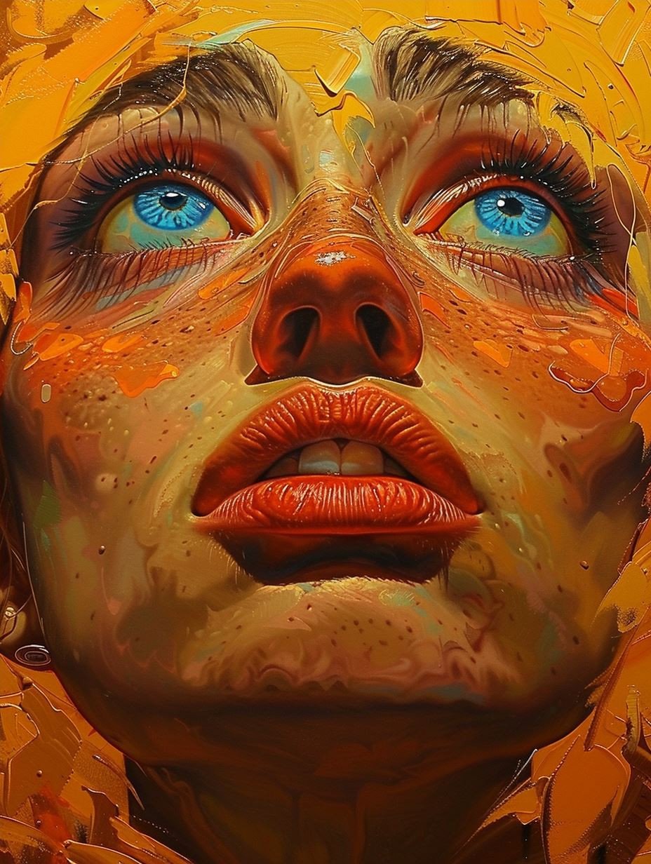 Radiant Amber Portrait Study - Image 4