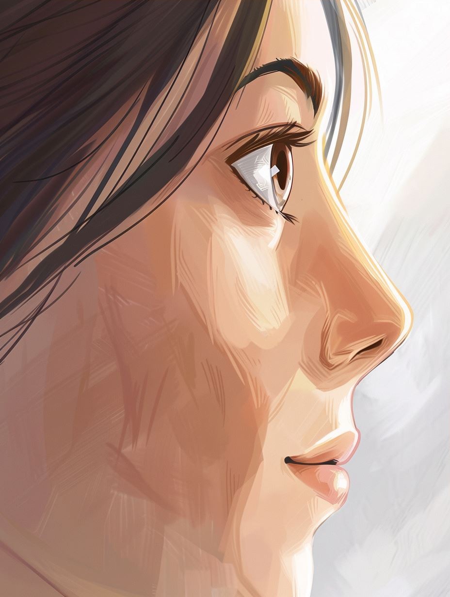 Ethereal Gaze in Digital Paint - Image 3