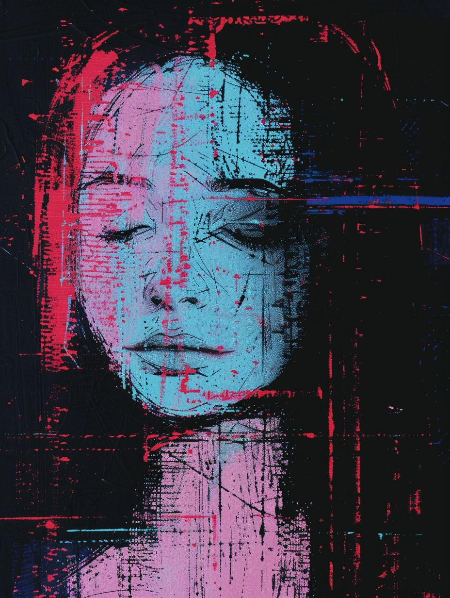 Digital Glitch Portraits of a Woman - Image 3