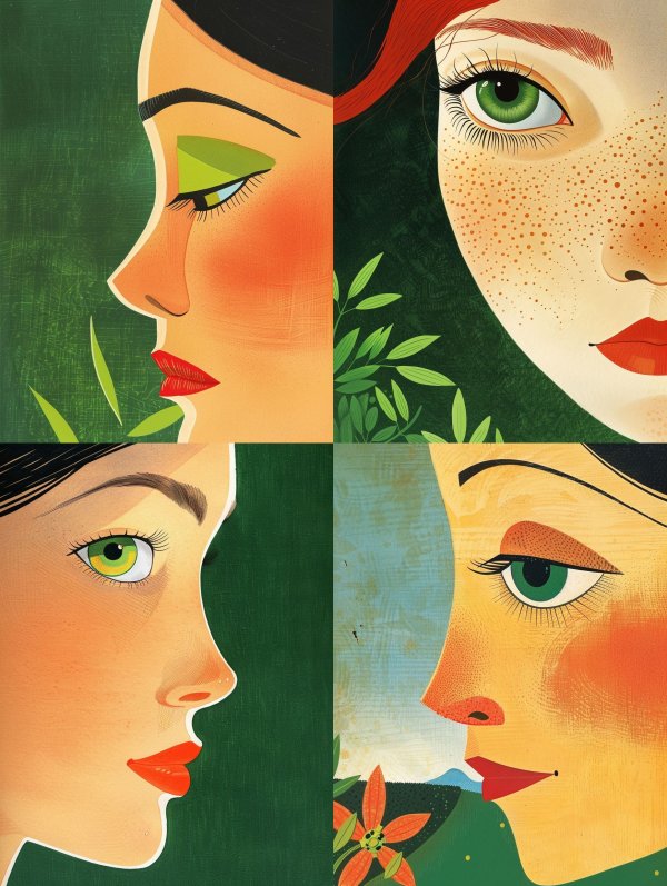 Modernist Asian Portrait Study