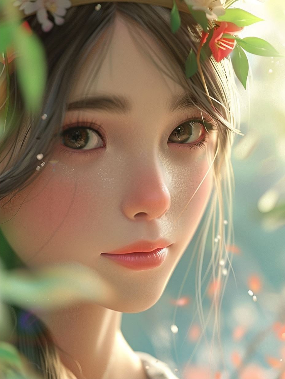 Ethereal Glow Anime Portrait - Image 2