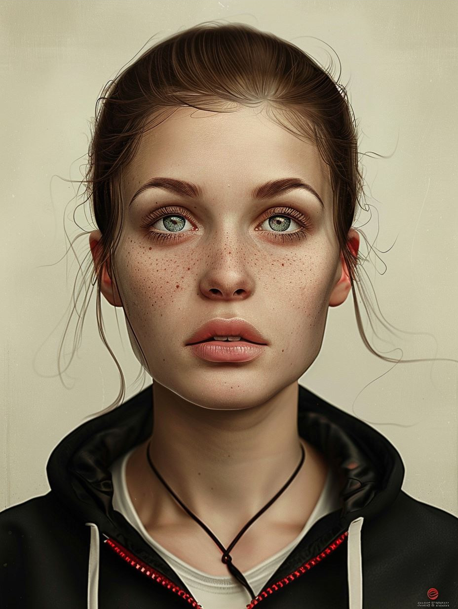 Bold Crimson Lip Portraits - Image 3