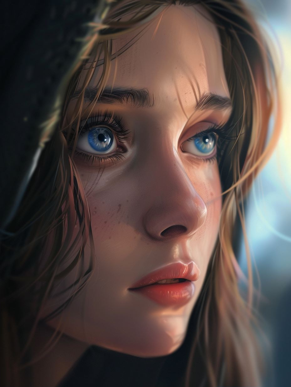 Ethereal Gazes: A Study in Digital Beauty - Image 2