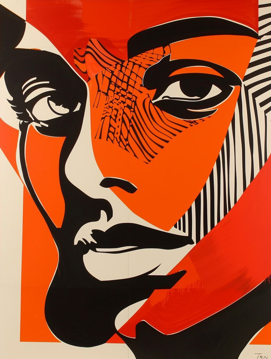 Fragmented Visions in Red and Black - Image 4