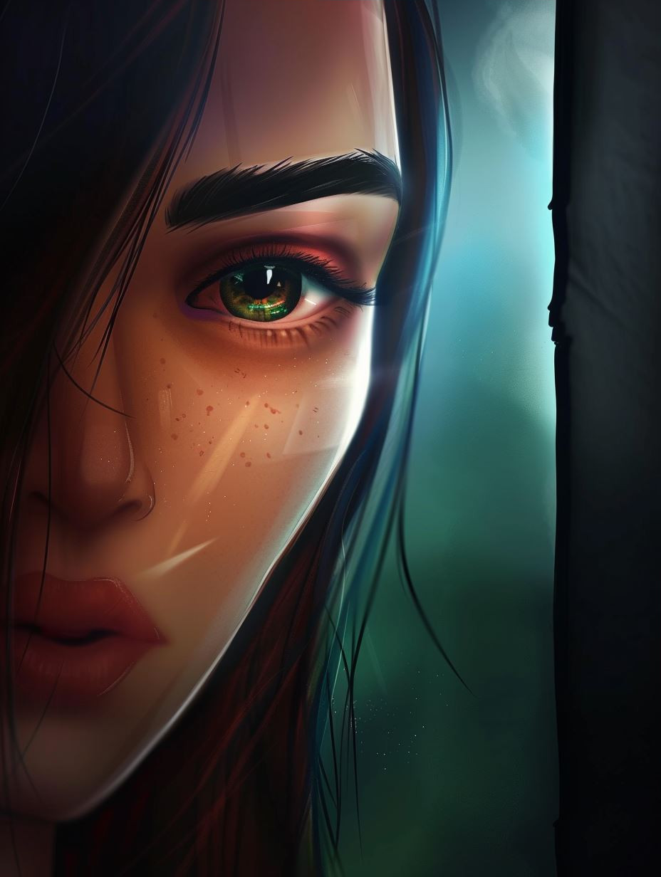 Ethereal Gaze of Digital Melancholy - Image 3
