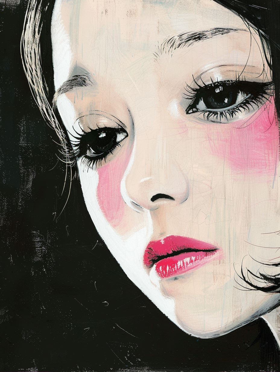Ethereal Blush Portrait Art