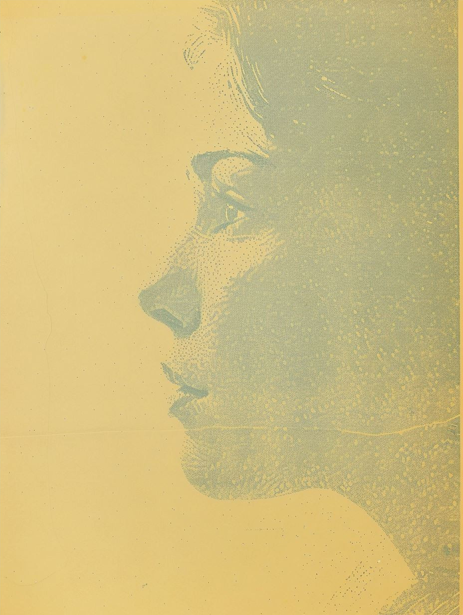 Ethereal Gaze in Ochre Hues - Image 4