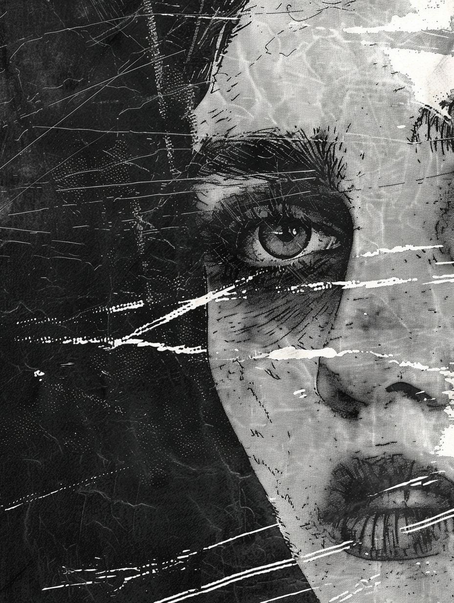 Haunting Monochrome Fragmented Portraits - Image 4