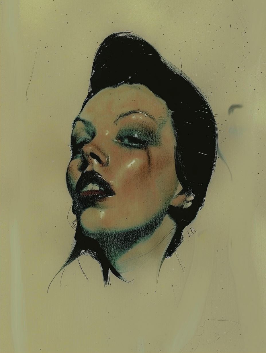 Avante Garde Mixed Media Portrait - Image 2