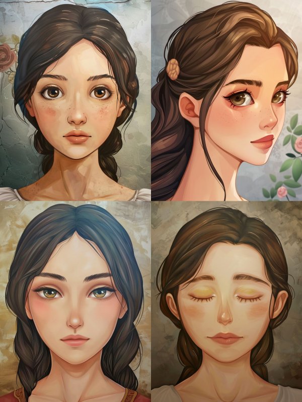 Four Expressions of a Digital Muse
