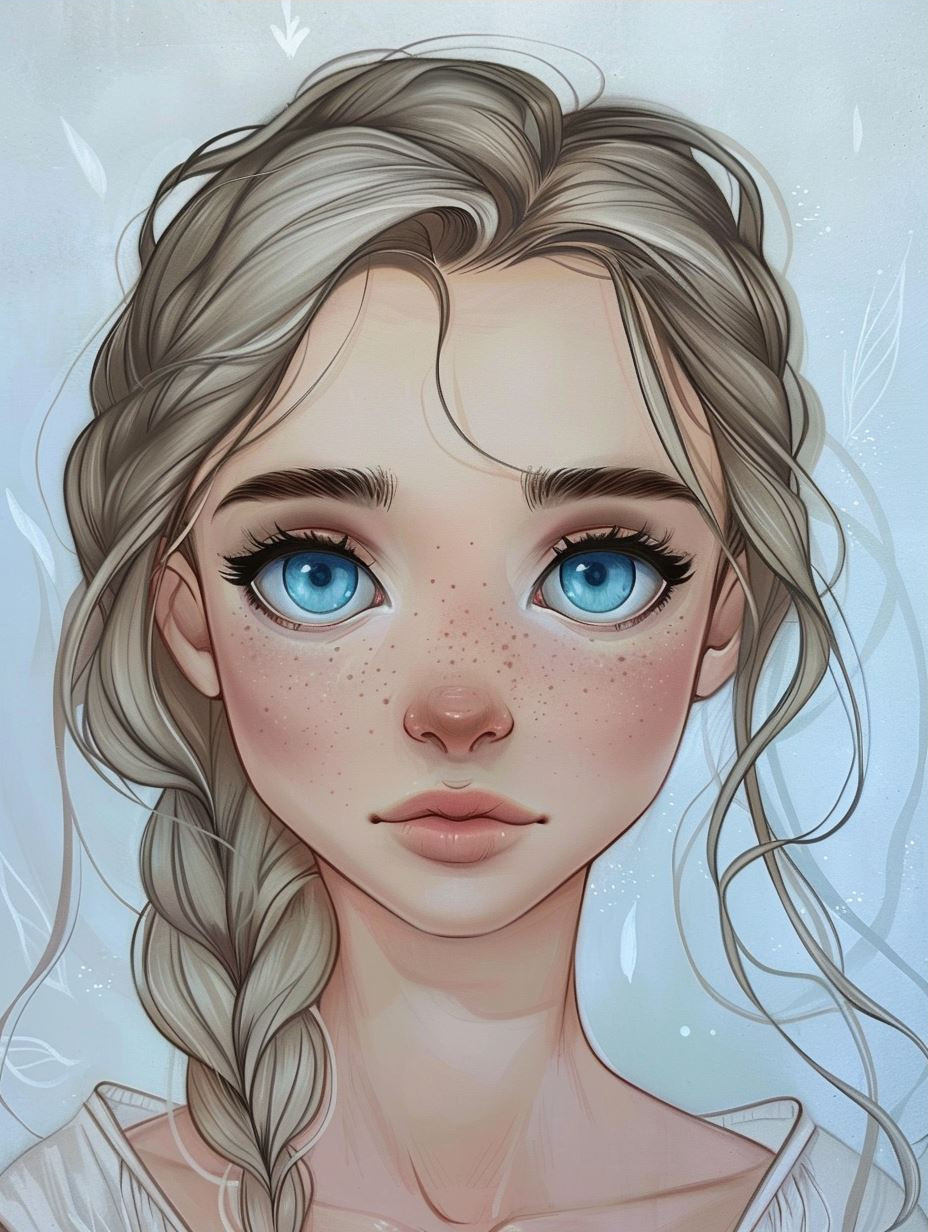 Ethereal Frost Maiden Portrait - Image 3