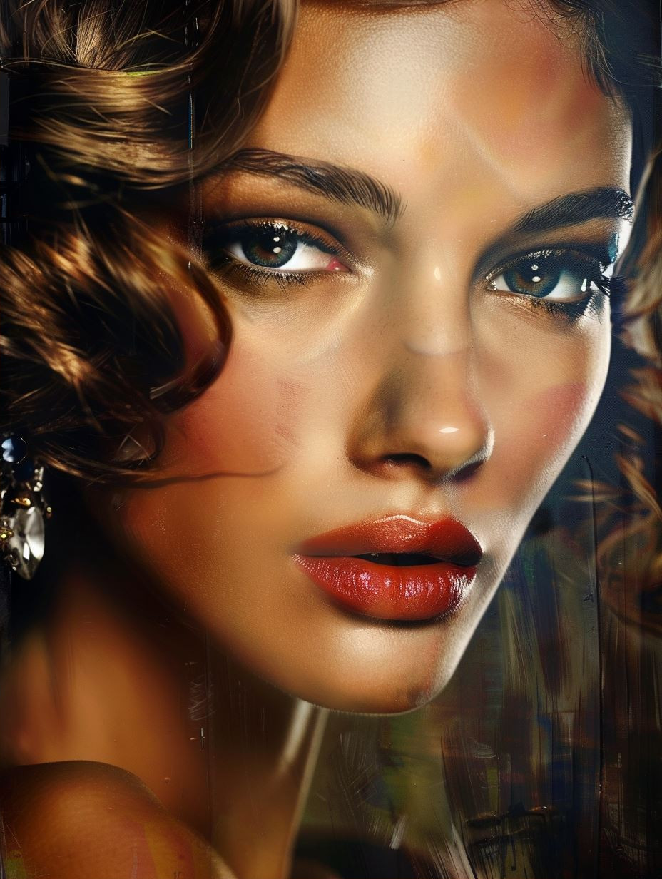 Vintage Glamour Golden Hour Portrait - Image 2