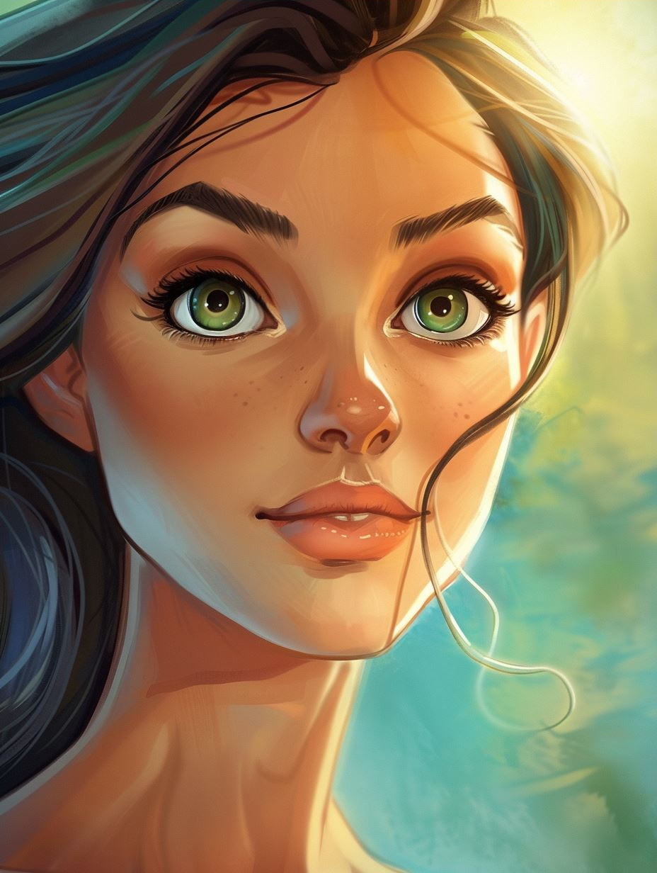 Ethereal Gazes: A Digital Portrait Study - Image 3